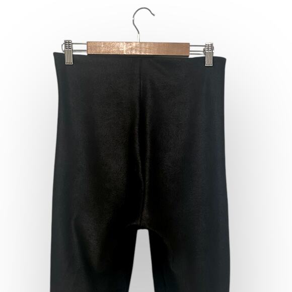 Commando Women's Faux Suede Leggings SDE101 Size XL Black Slimming High Rise - Picture 7 of 10